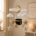 The Premium Noor Moon Quran Reciting Cot Mobile - Gold & Beige